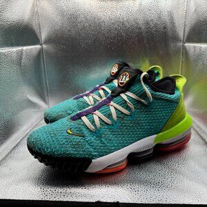 Size 10.5 Nike LeBron 16 Air Max Trainer 2 Blue Mens Athletic Sneaker CI2668-301